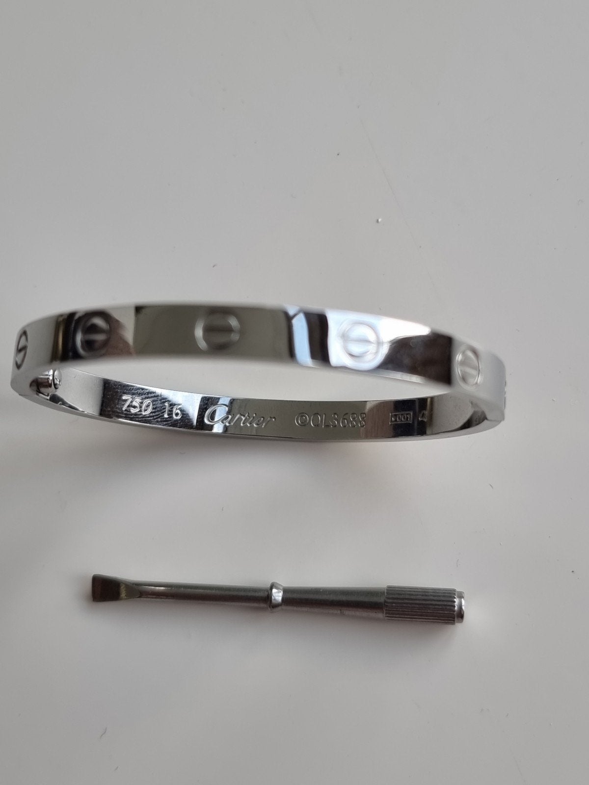 Cartier Love Armband 750 16 met schroevendraaier, Ophalen of Verzenden, Nieuw, Zilver, Staal