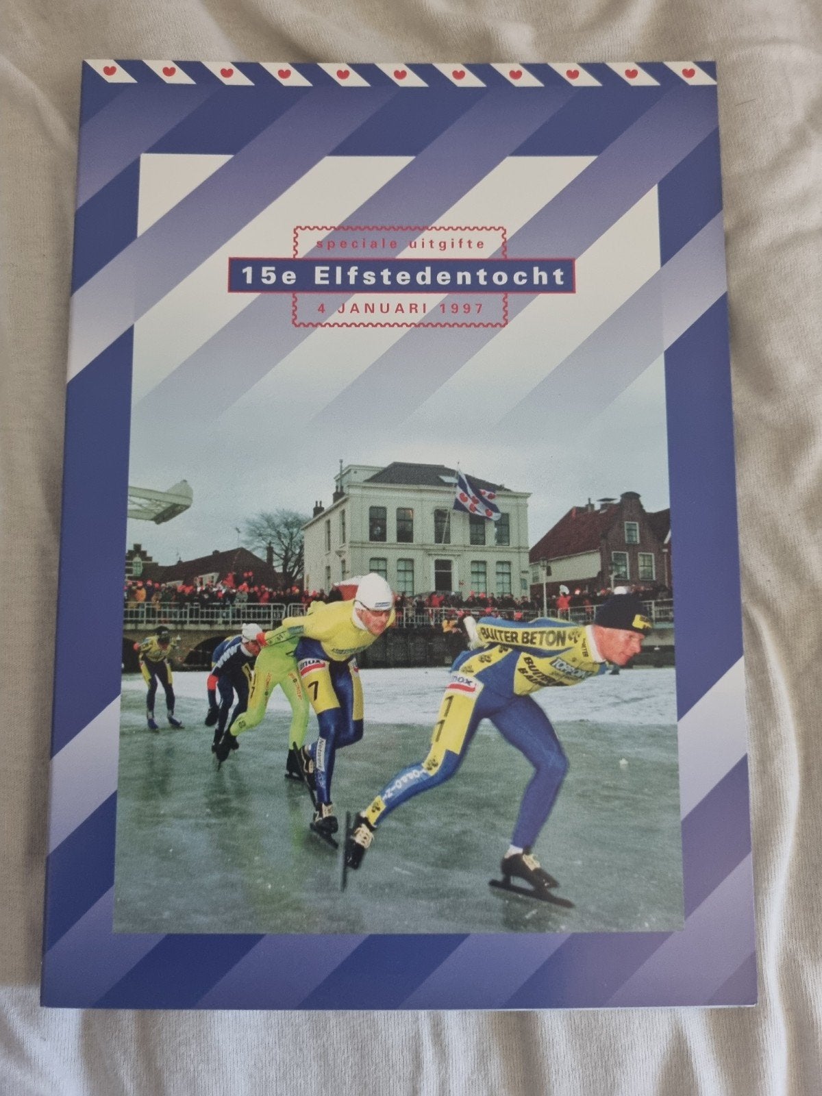 Speciale postzegeluitgifte 15e Elfstedentocht 1997, Postzegels en Munten, Ophalen of Verzenden, Na 1940, Gestempeld