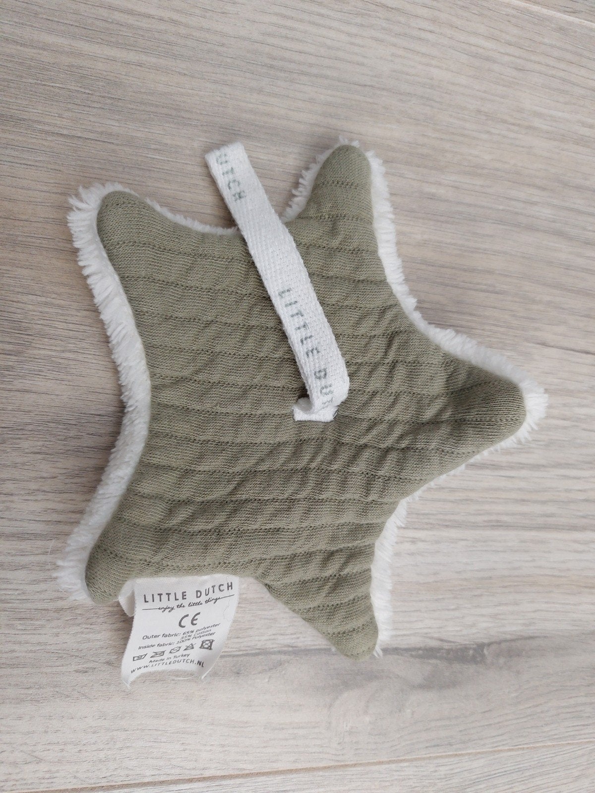 Knuffel knuffeldoekje little dutch groen ster olive K8694, Ophalen of Verzenden, Zo goed als nieuw, Overige typen