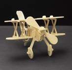 Houten vliegtuig dubbeldekker, bouwpakket, Verzenden, Nieuw, 1:72 tot 1:144, Overige merken