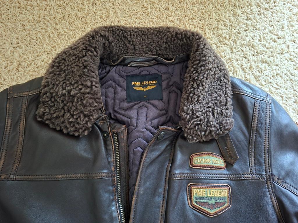 Te koop zeer nette PME Legend leren jas maat XL, Ophalen, Bruin, Maat 56/58 (XL), Zo goed als nieuw