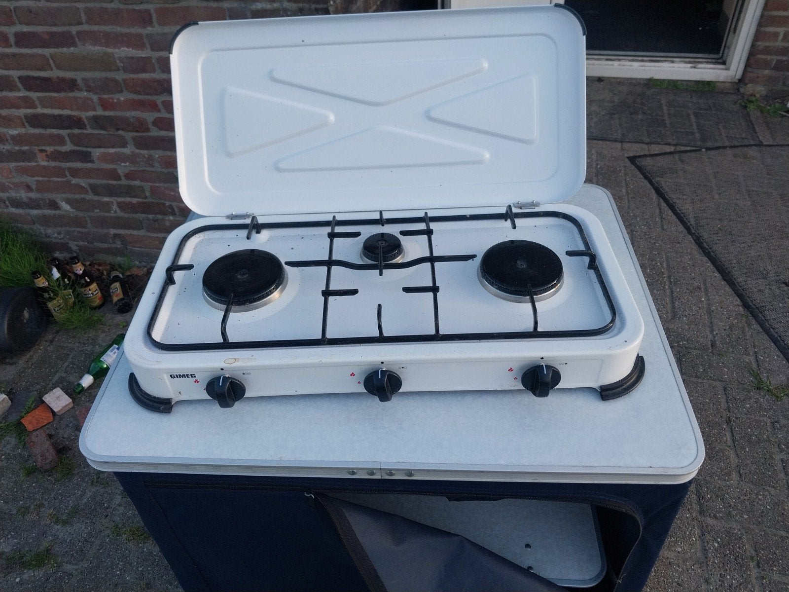 Camping kookplaat 3 pits gimeg, Ophalen of Verzenden
