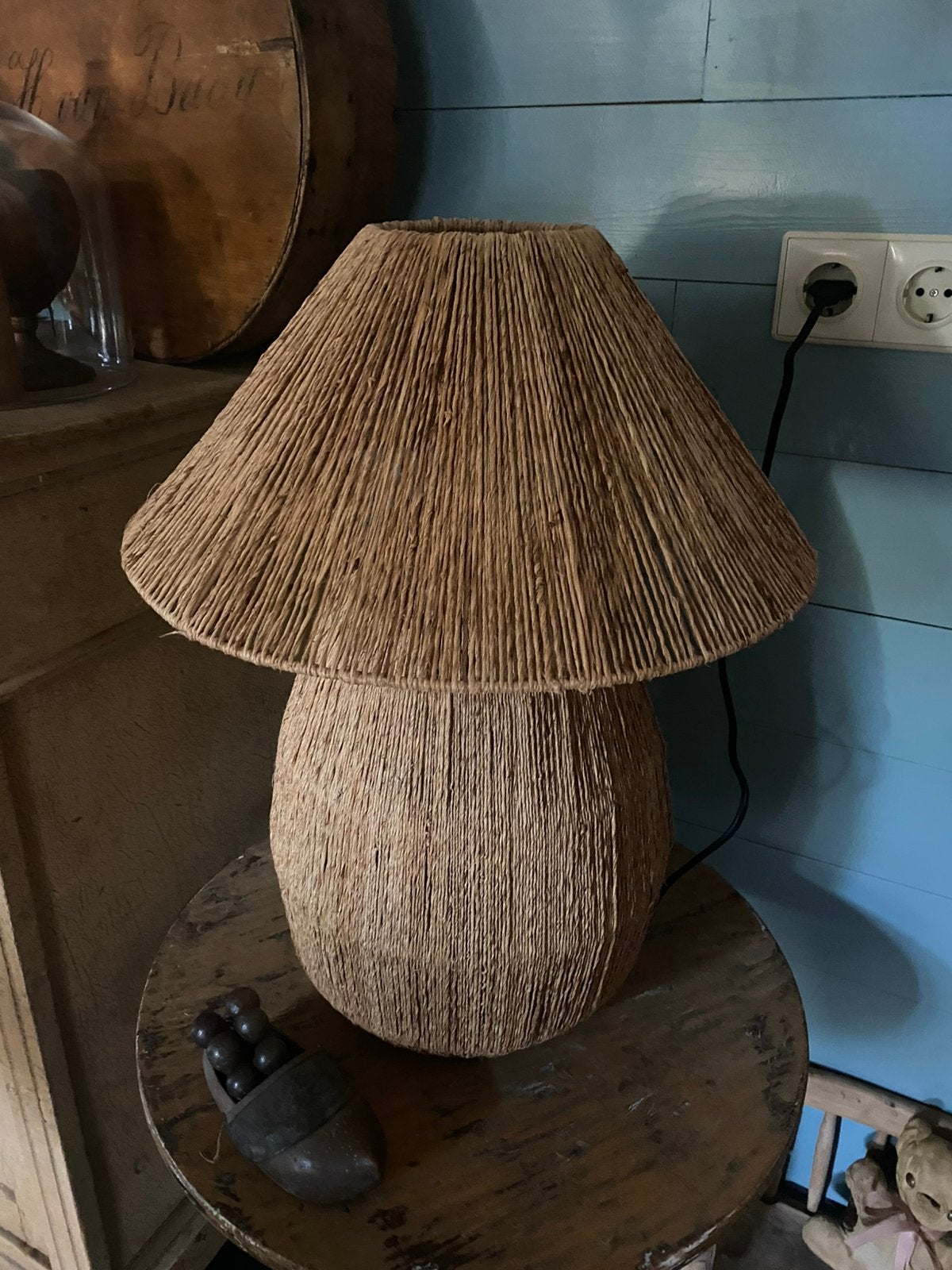 Tafellamp ibiza stijl, Ophalen of Verzenden, Zo goed als nieuw, Minder dan 50 cm