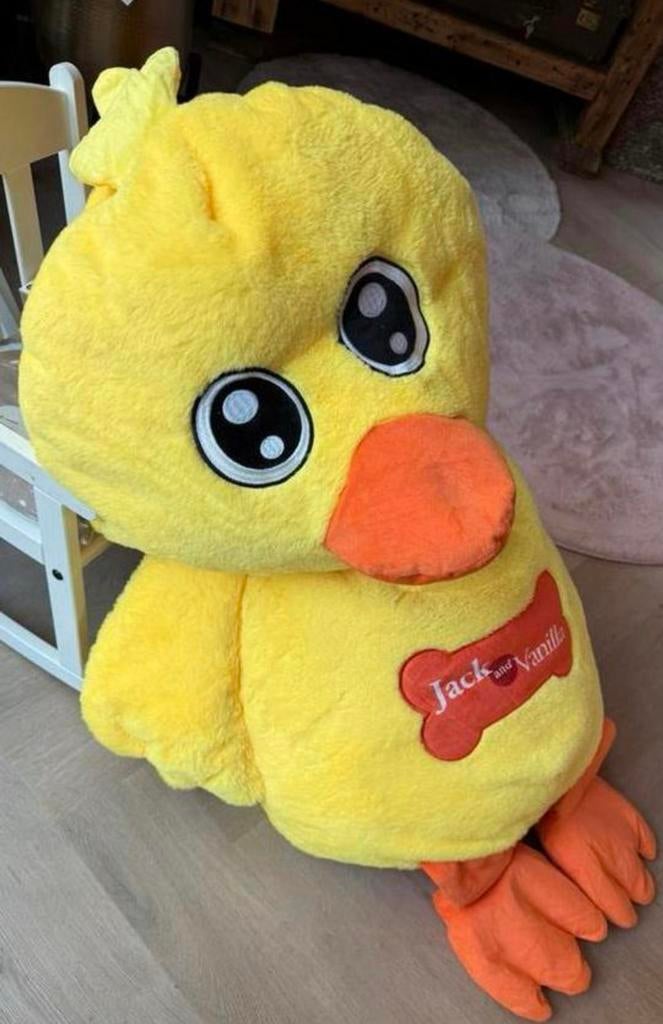 Nieuwe knuffel eend kuiken 130 cm, Kinderen en Baby's, Ophalen of Verzenden, Nieuw, Eend