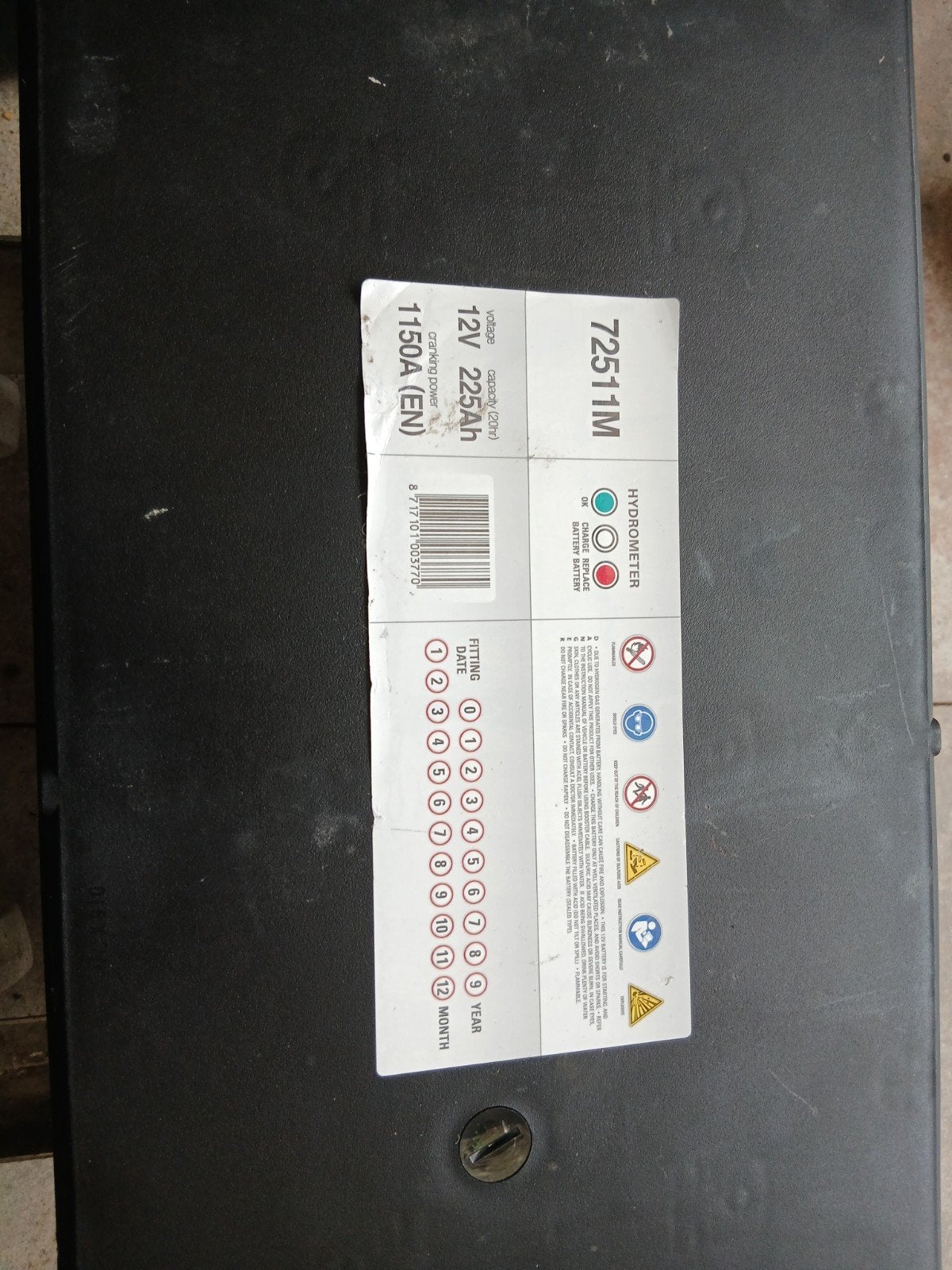 VMF Varta / Dynac 72511M 12V 225Ah 1150A (EN) accu, Ophalen, Gebruikt