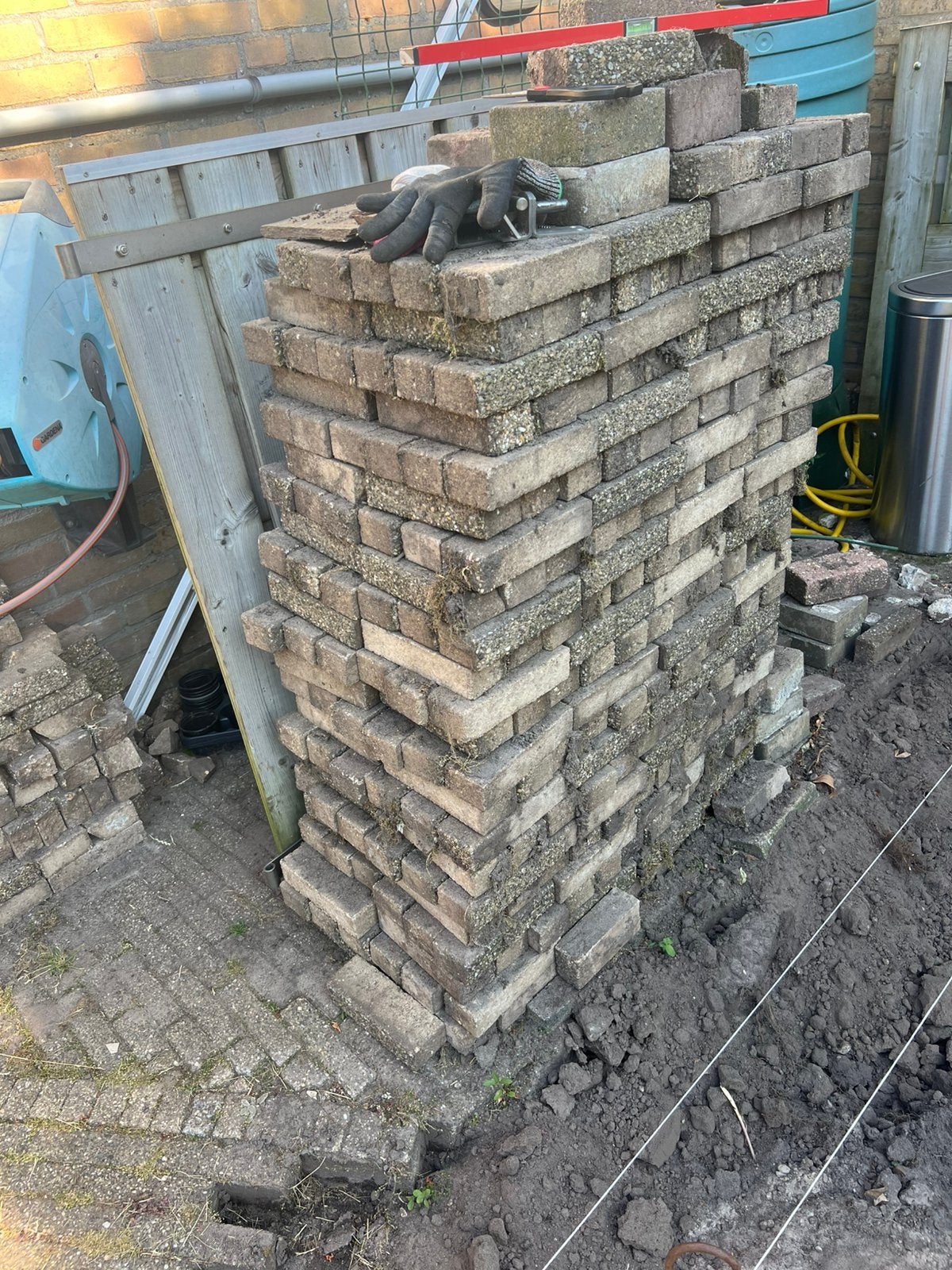 Tuintegels / waaltjes, Tuin en Terras, Ophalen, Zo goed als nieuw, Beton, Terrastegels