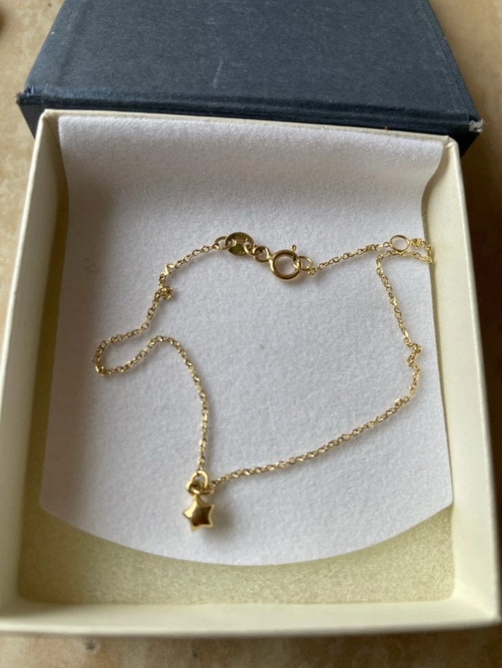 Gouden Armband met ster, Ophalen of Verzenden, Zo goed als nieuw, Goud