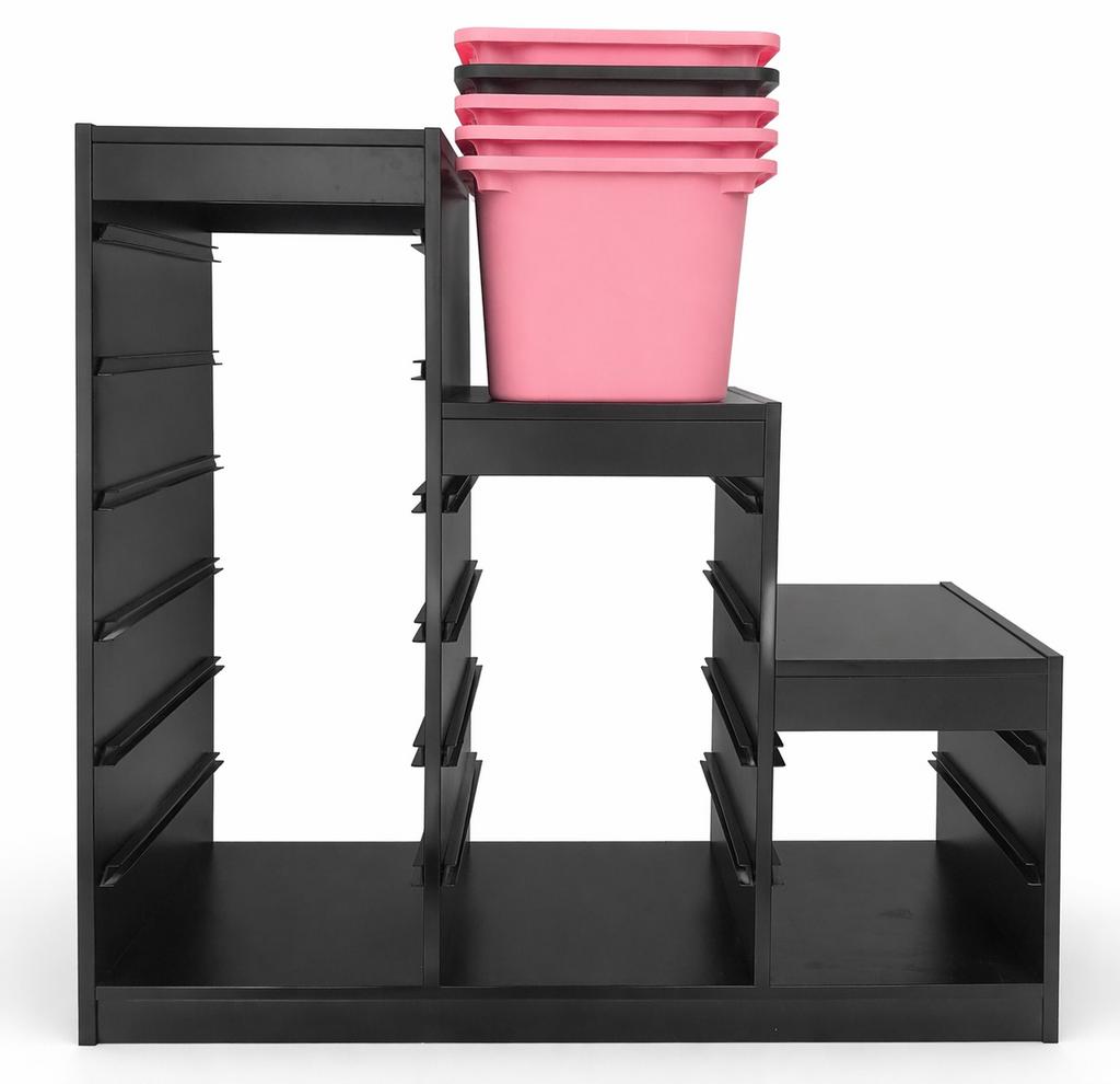Ikea Trofast opbergcombinatie zwart met 6 roze bakken, Ophalen, Gebruikt, Kast