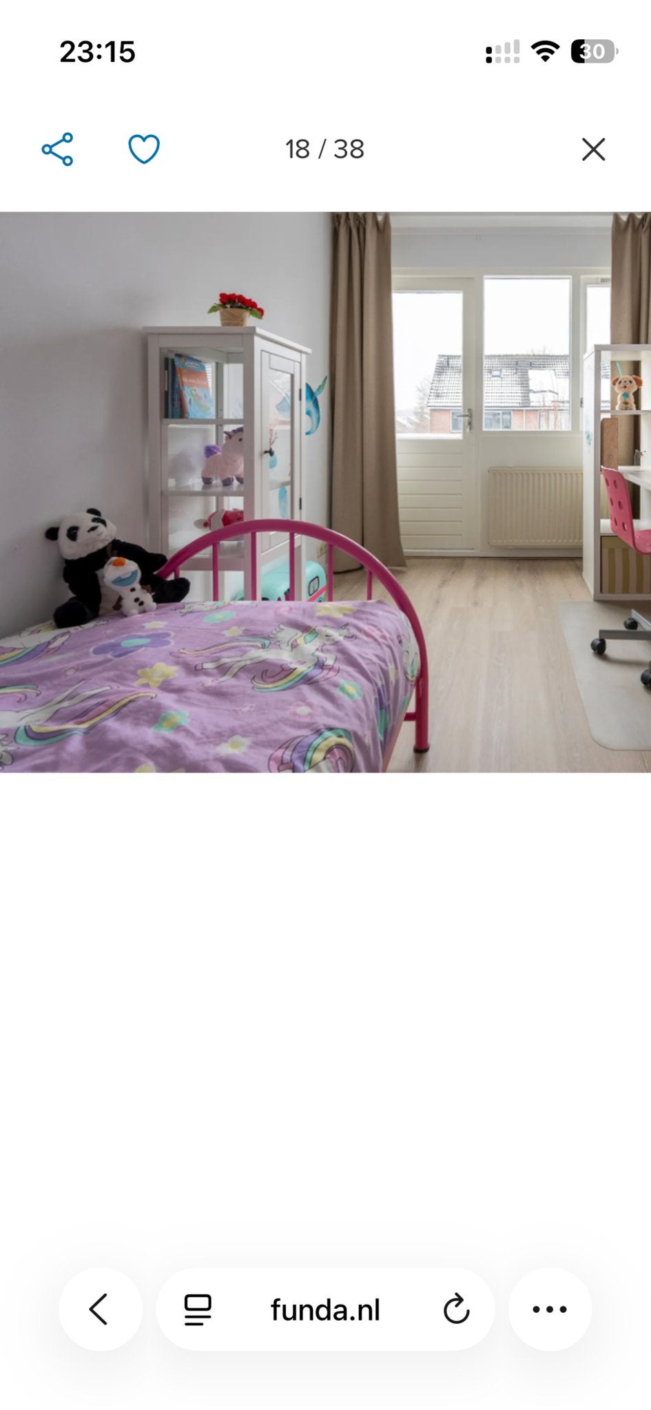 2 Roze kinderbedden inclusief matras en beddengoed, Gebruikt, 90 cm, Ophalen of Verzenden, 200 cm