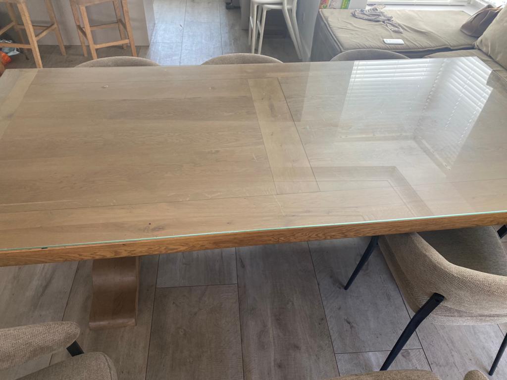 Kloostertafel hout, Huis en Inrichting, Tafels | Eettafels, Ophalen, Zo goed als nieuw