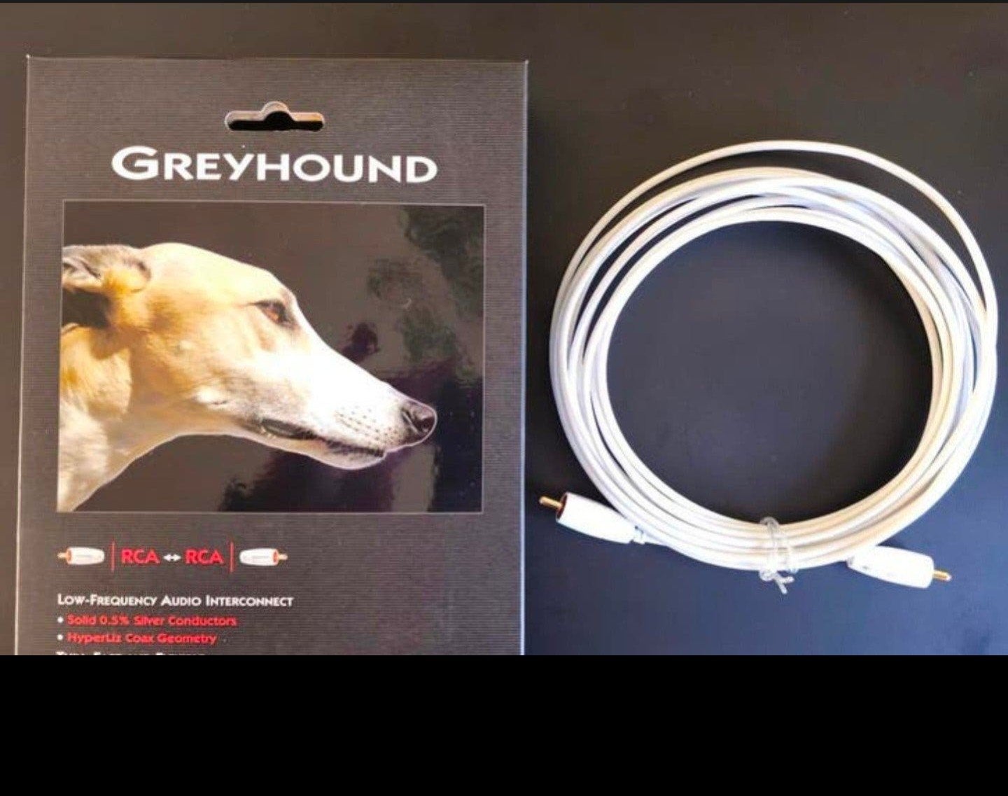 Audioquest Greyhound subwoofer High-End kabels 5 meter elk., Ophalen of Verzenden, Nieuw, 5 tot 10 meter, Componentkabel