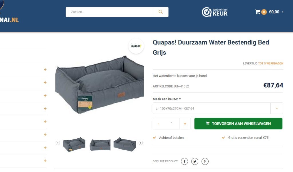 hondenbed, Dieren en Toebehoren, Ophalen of Verzenden, Nieuw, Overige