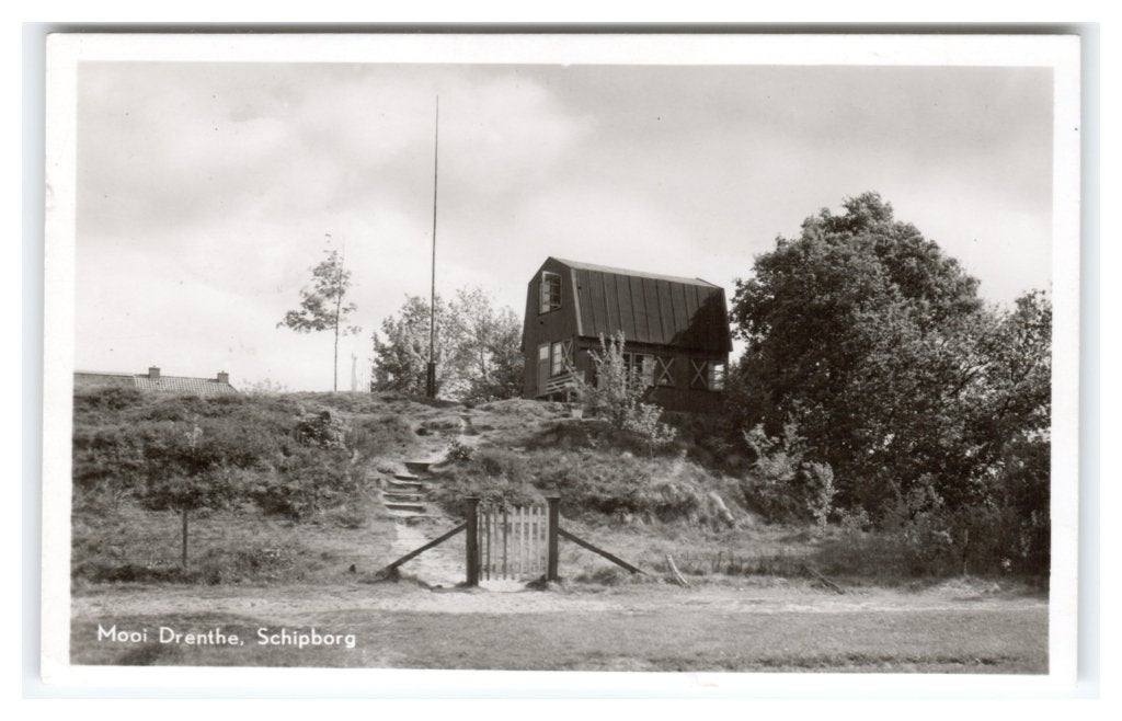 Schipborg, (bij Zuidlaren) Mooi Drenthe, Ophalen of Verzenden, 1940 tot 1960, Gelopen, Drenthe