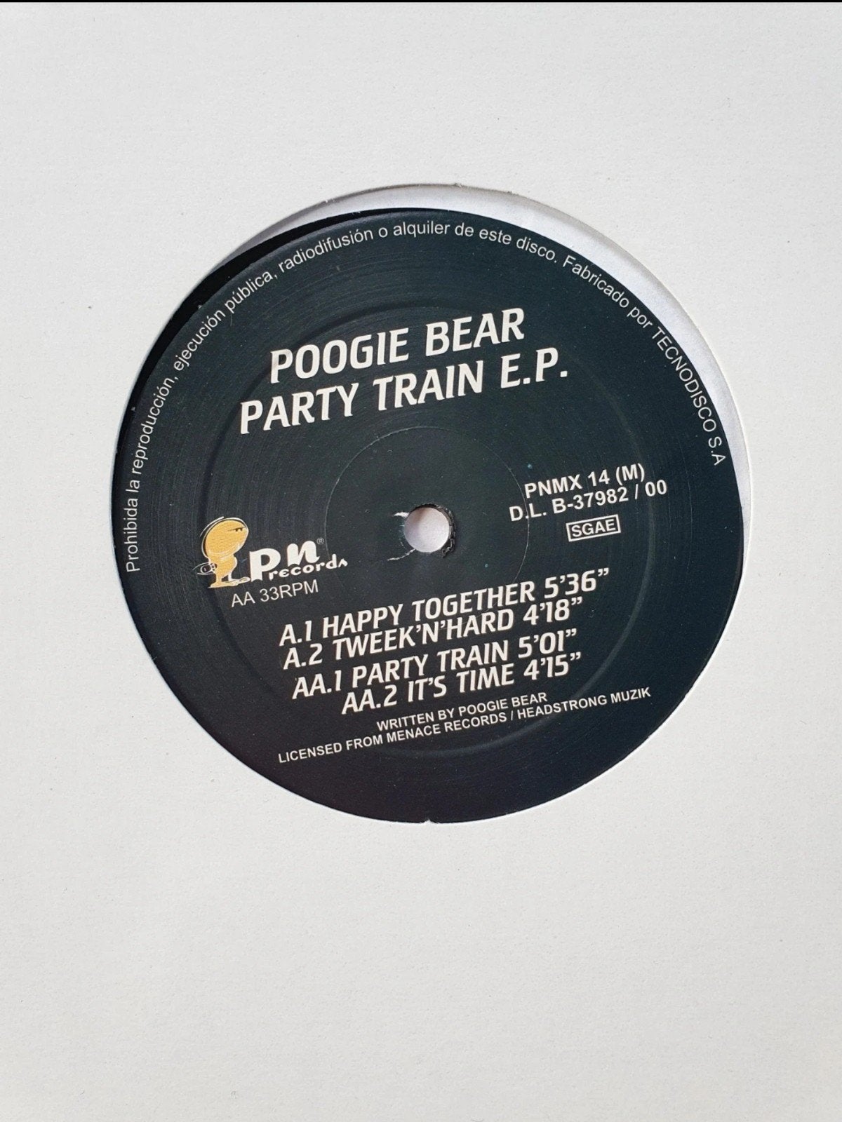 Poogie Bear – Party Train E.P., Cd's en Dvd's, Vinyl | Dance en House, Ophalen of Verzenden, Zo goed als nieuw, 12 inch