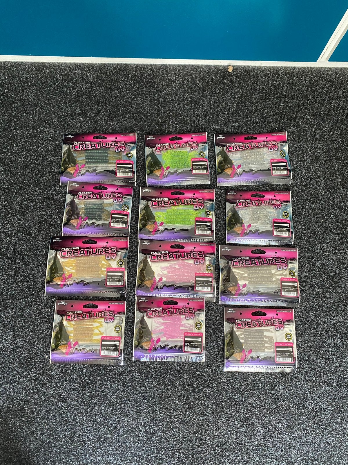 Fox Rage Floating Creature baits UV Funky Worm, D, Overige typen, Nieuw, Ophalen of Verzenden