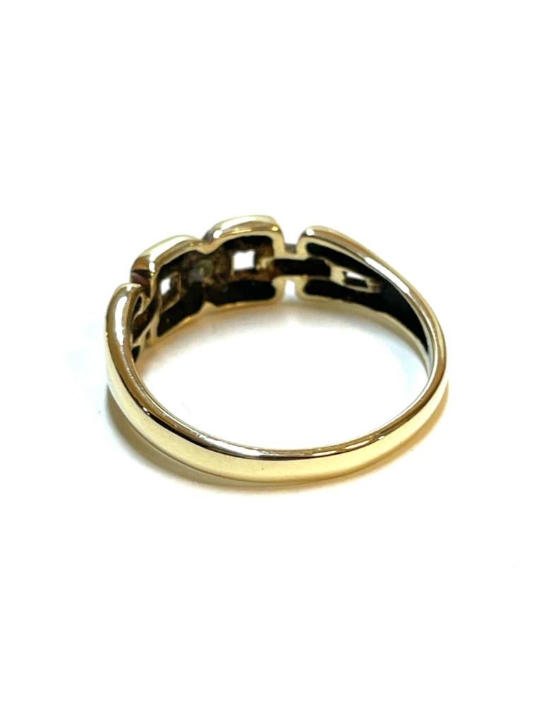 14k gouden ring met diamanten, 18 tot 19, -, -, Ophalen of Verzenden