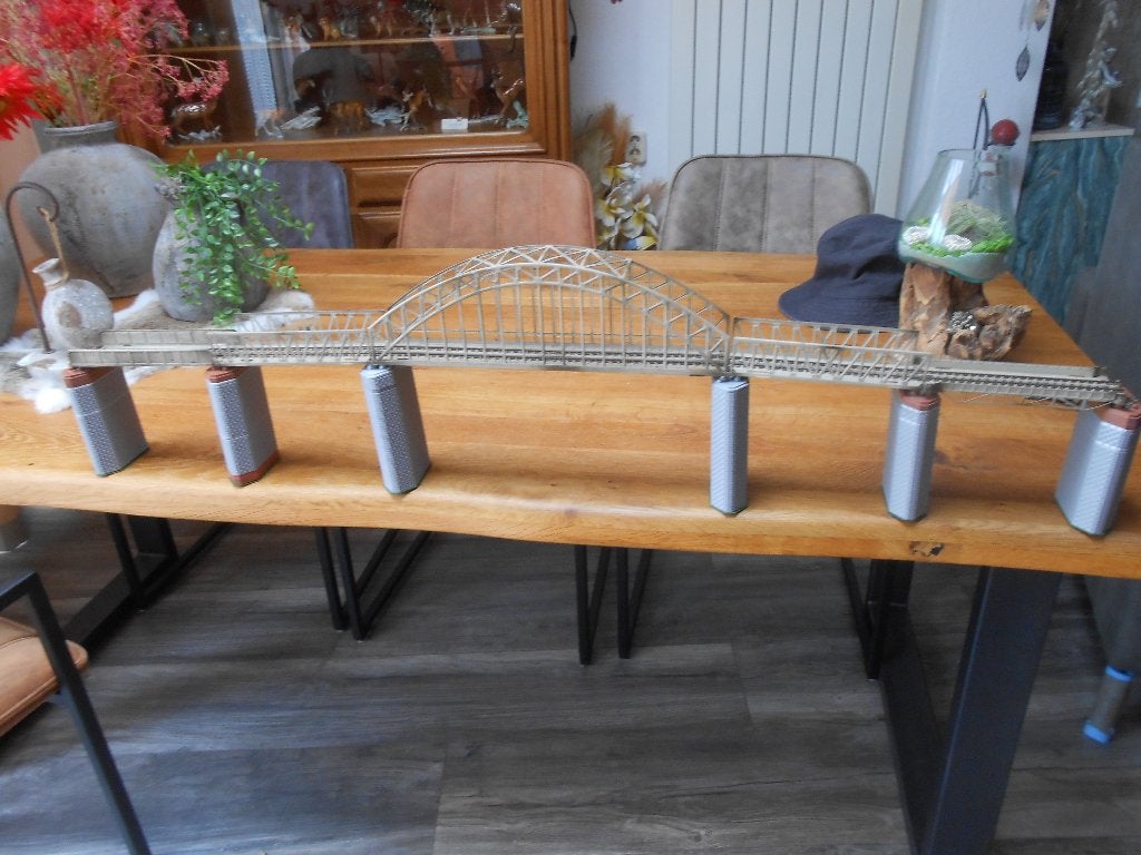 Märklin 7163 metalen bruggen met nieuwe grijze pijlers, Wisselstroom, Gebruikt, Verzenden, Brug, Tunnel of Gebouw