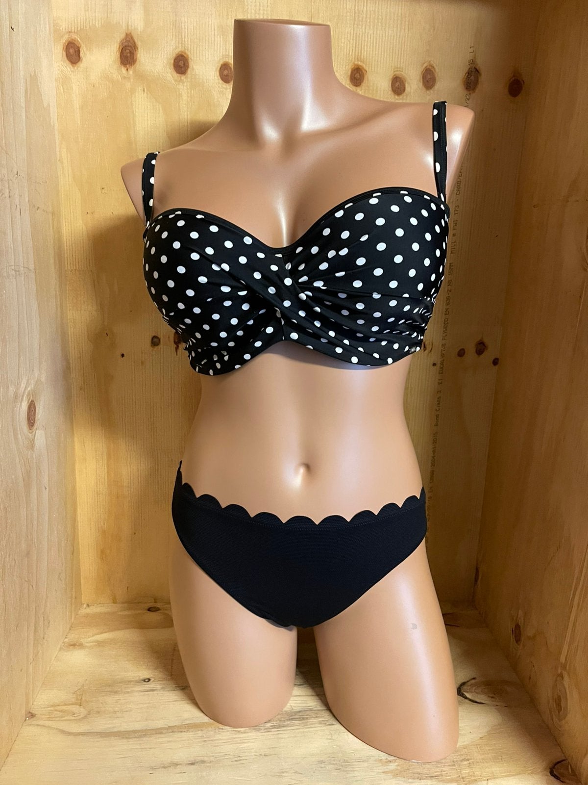 Panache combi bikini  eu 75g met brazilian 40 kan strapless, Verzenden, Nieuw, Zwart, Bikini