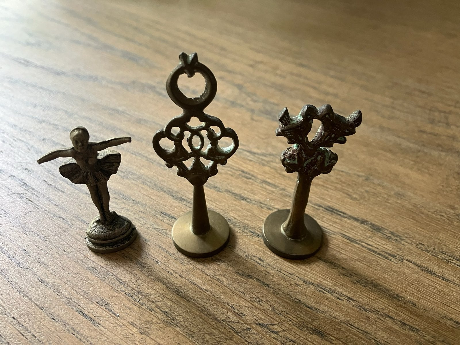 3 kleine vintage metalen decoratie figuren, Antiek en Kunst, Ophalen of Verzenden