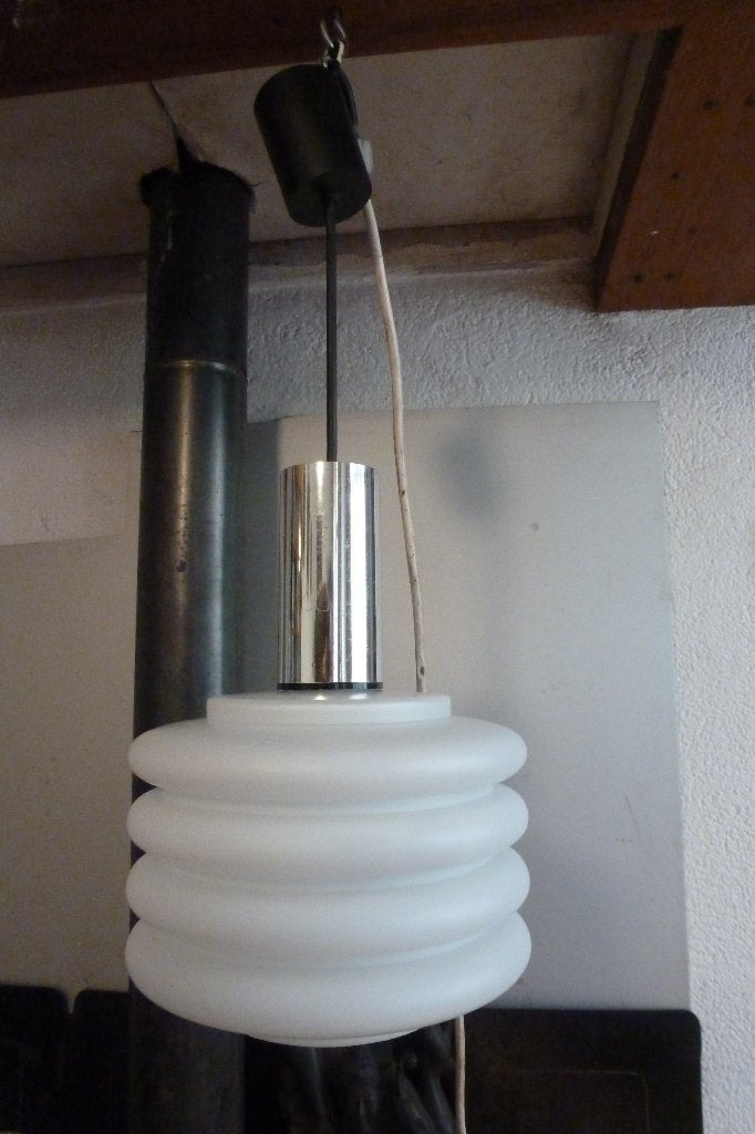 HANGLAMP,SIXTIES,ZEVENTIES,SPACE AGE,UFO,POP,VINTAGE, Gebruikt, Glas, SIXTIES,ZEVENTIES,SPACE AGE,UFO,POP,MID-CENTURY, E27 (groot)