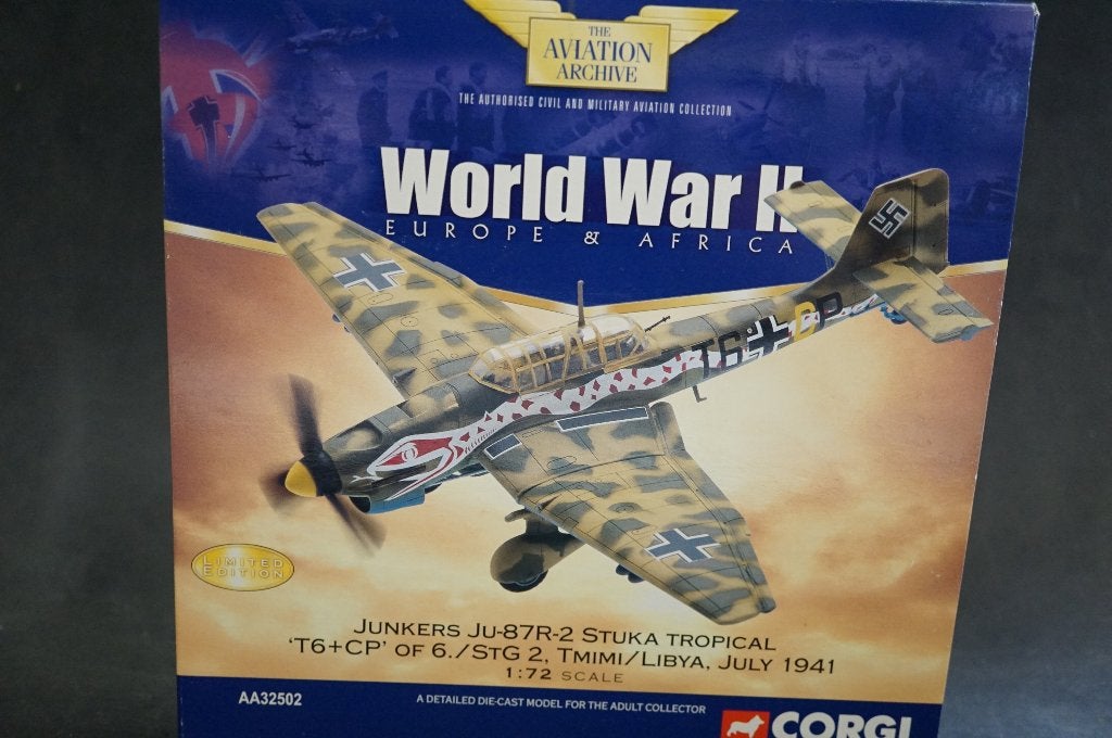 Corgi Junkers 87 Stuka vliegtuig - Libie 1941 - 1/72 - TOP, Ophalen of Verzenden, Luchtmacht, Duitsland, Overige typen