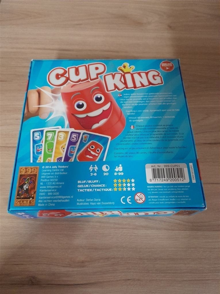 cup king - 999 games - s4656, Hobby en Vrije tijd, Gezelschapsspellen | Bordspellen, Verzenden, Zo goed als nieuw