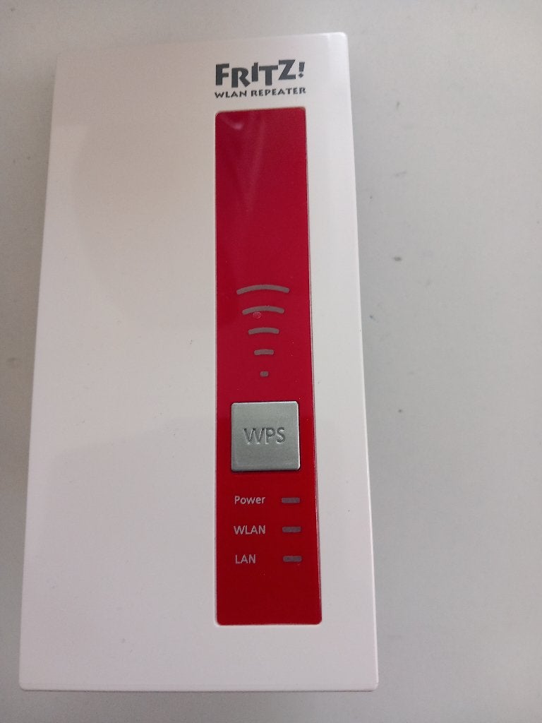 fritz!wlan repeater 1750E, Computers en Software, Ophalen of Verzenden, Zo goed als nieuw, Fritz