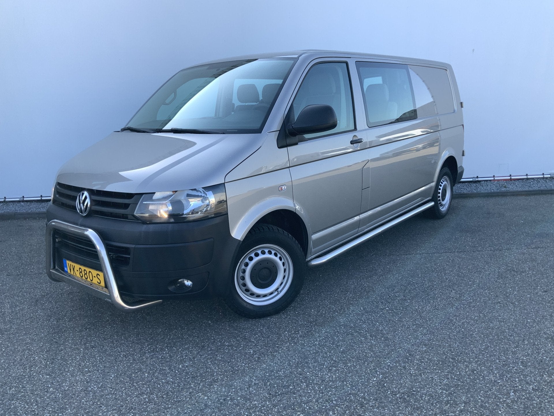 Volkswagen Transporter 2.0 TDI L2H1 Dub Cab Automaat Airco 6, Auto's, Bestelauto's, Euro 5, Stof, Gebruikt, 4 cilinders