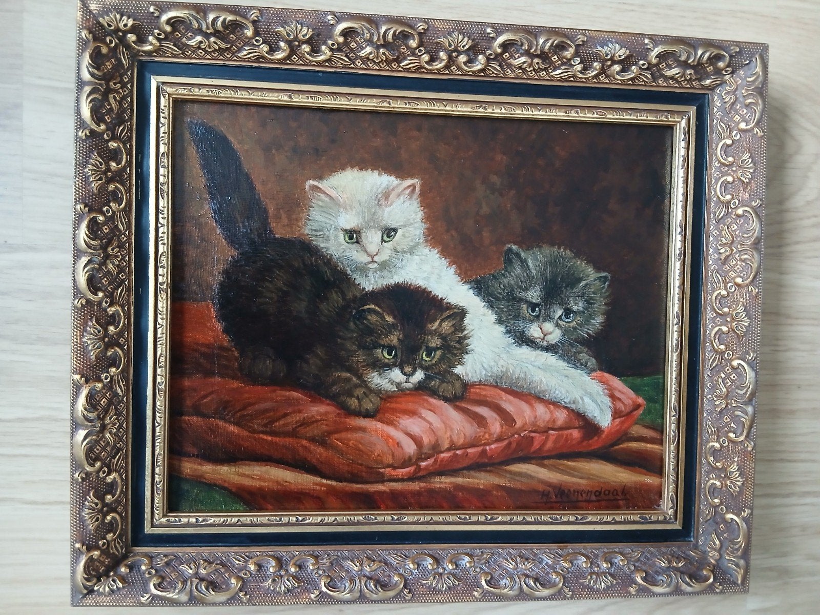 oud olieverf ( Hendrik Veenendaal )1886 - 1946, Ophalen of Verzenden