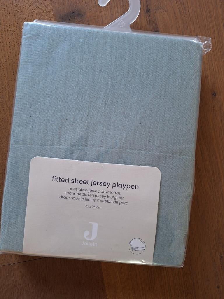Jollein Hoeslaken Boxmatras - Mintgroen (75x95 cm), Jongetje of Meisje, Hoeslaken of Sloop, Nieuw, Ophalen of Verzenden