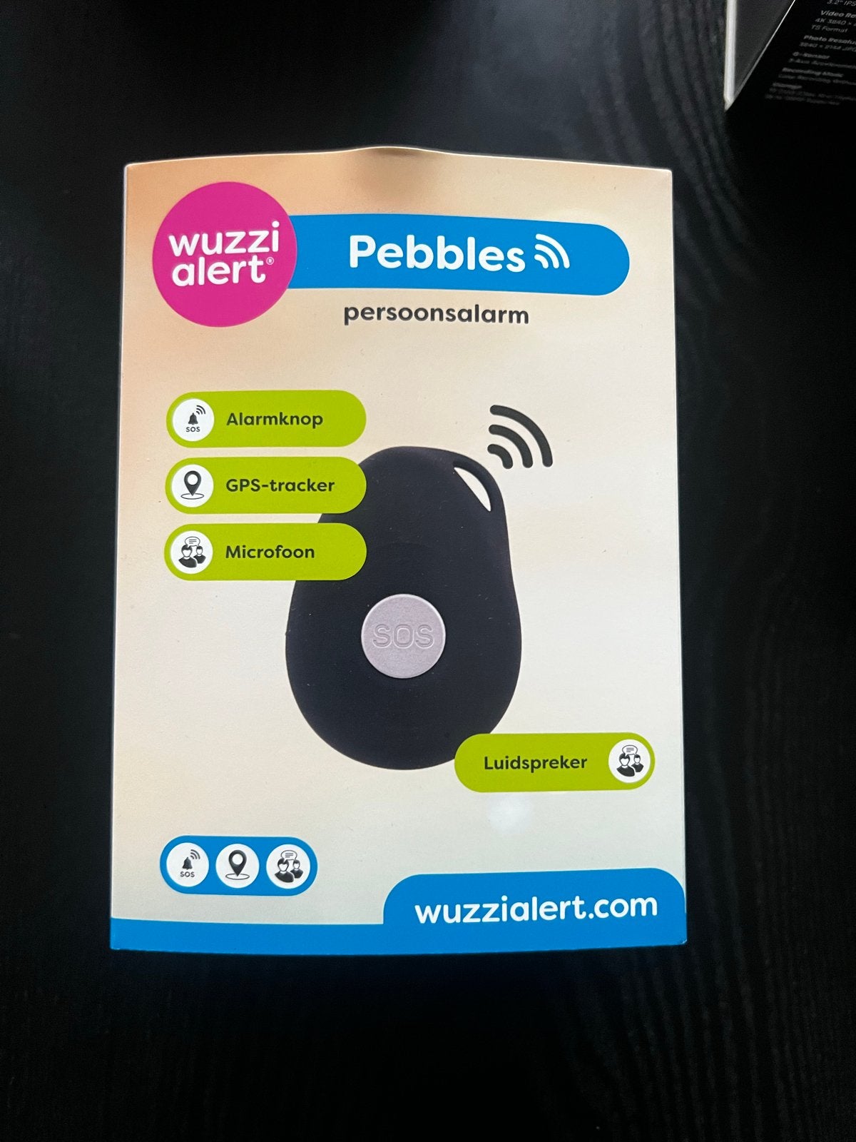 Wuzzi Alert Pebbles Persoonsalarm - GPS, Microfoon, Luidspre, Ophalen of Verzenden, Nieuw