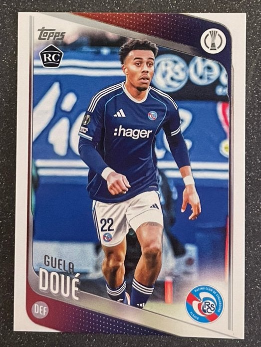 Topps UCC Flagship ‘26  ROOKIE CARD  GUELA DOUÉ  STRASBOURG, Verzenden, Zo goed als nieuw, Plaatje