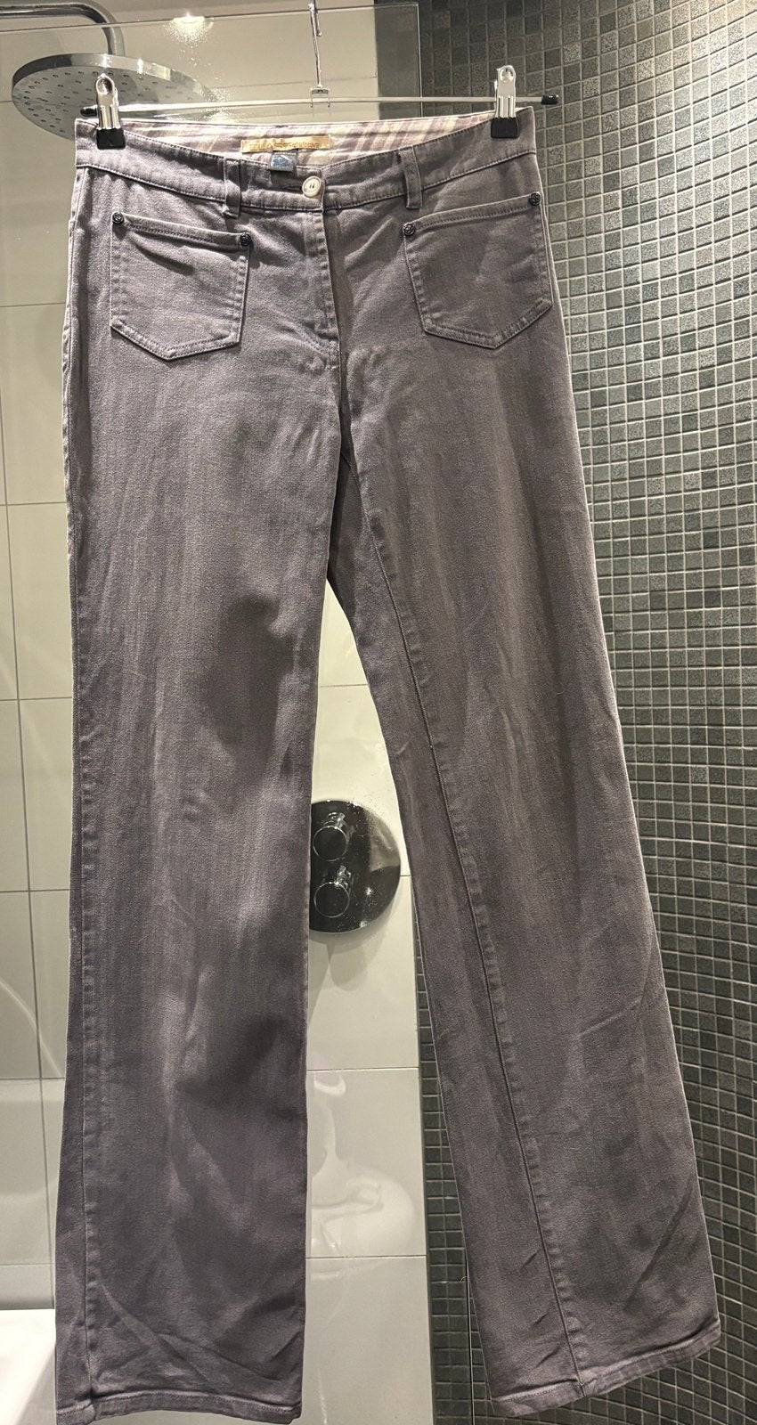 Roberto Cavalli Grey Trousers, Maat 38/40 (M), Ophalen of Verzenden, Gedragen, Grijs
