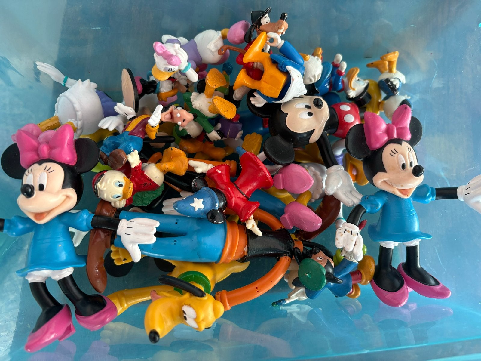 Grote set Disney figuren: Mickey, Minnie, Donald, Goofy, Plu, Ophalen, Gebruikt