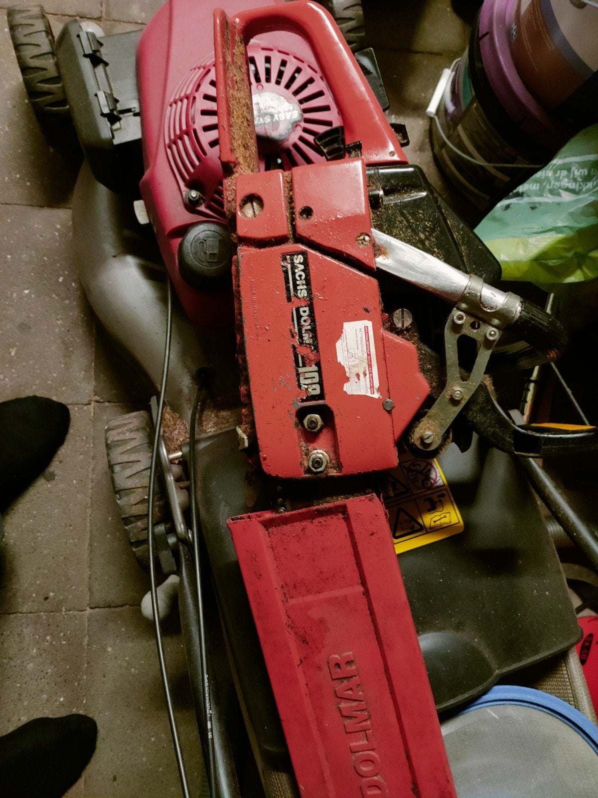 sachs dolmar benzine kettingzaag, Ophalen, Gebruikt, Benzine