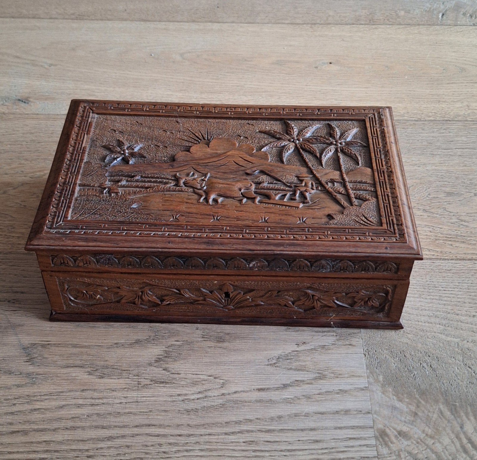 Vintage houten bewaarkist, Ophalen of Verzenden, Minder dan 50 cm