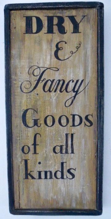 Handgeschilderd paneel / antiek vintage sign / Dry & Fancy, Huis en Inrichting, Schilderij, Hout, Zo goed als nieuw, Dj.kammeraat@telfort.nl