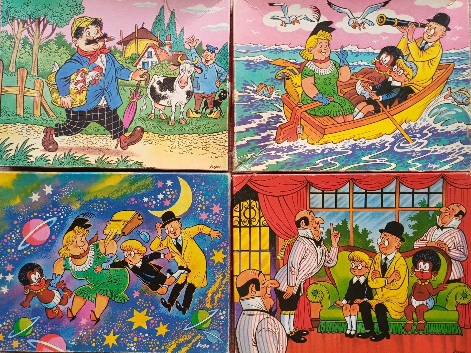 Puzzels van Pietje Puk en Pa Pinkelman, Hobby en Vrije tijd, Denksport en Puzzels, Ophalen of Verzenden, Minder dan 500 stukjes