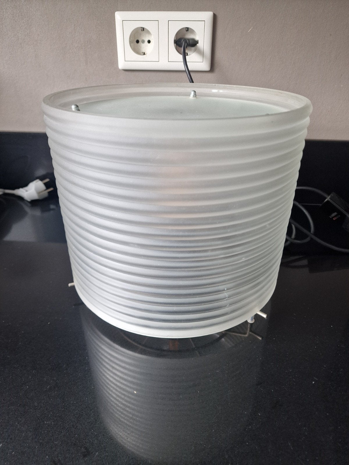 Glazen tafellamp, Ophalen, Glas
