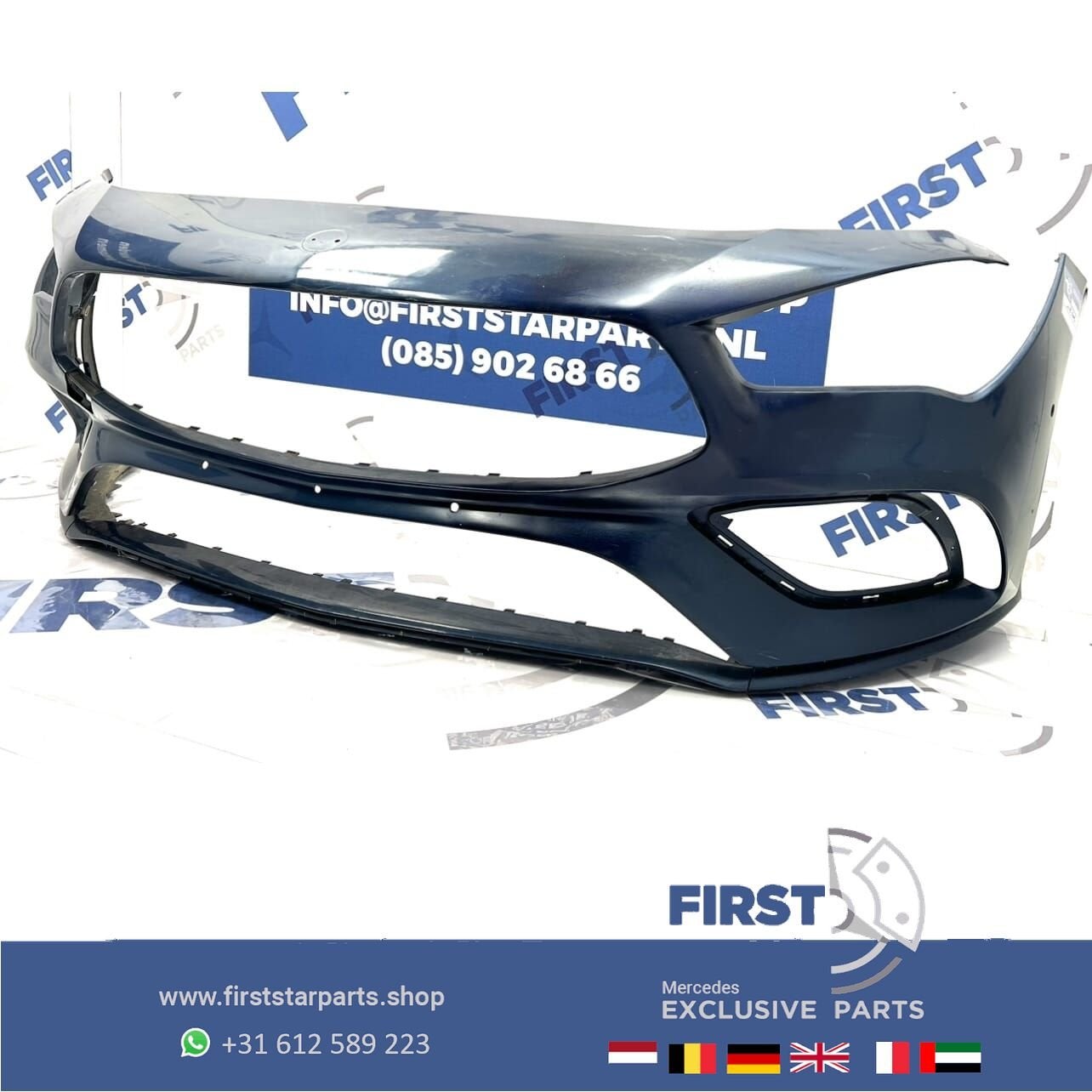 W118 BUMPER CLA AMG VOORBUMPER A1188853901 C118 ZWART WIT GR, Auto-onderdelen, Gebruikt, -, Voor, Ophalen of Verzenden