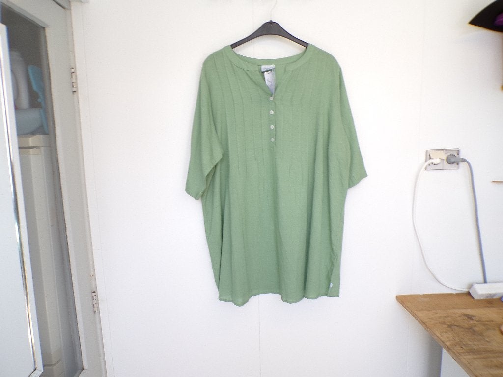 ger.Groen tuniek Zhenzi plooitjes pas XL - 54/56 nw!, Zhenzi, Blouse of Tuniek, Nieuw, Ophalen of Verzenden