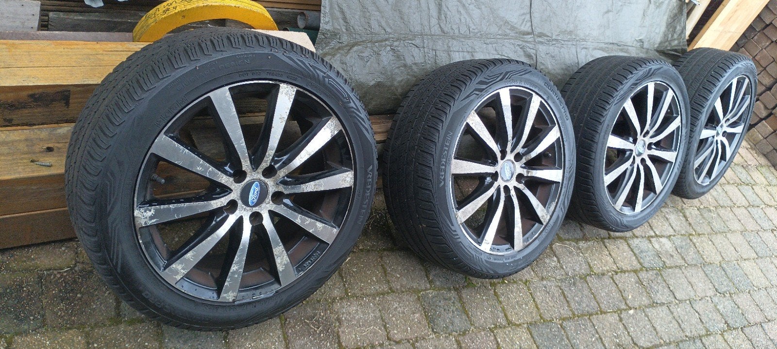 Aluminium velgen met winterbanden Ford 5x108, Ophalen, Gebruikt, Velg(en), 17 inch