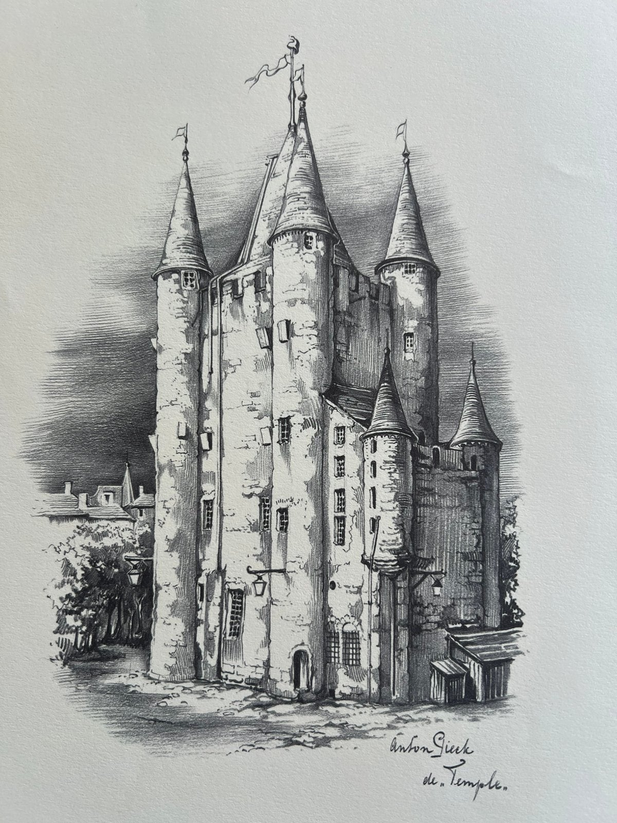 Vintage Prenten / Gravures / Tekeningen Anton Pieck., Antiek en Kunst, Ophalen of Verzenden, 1950 - 1999