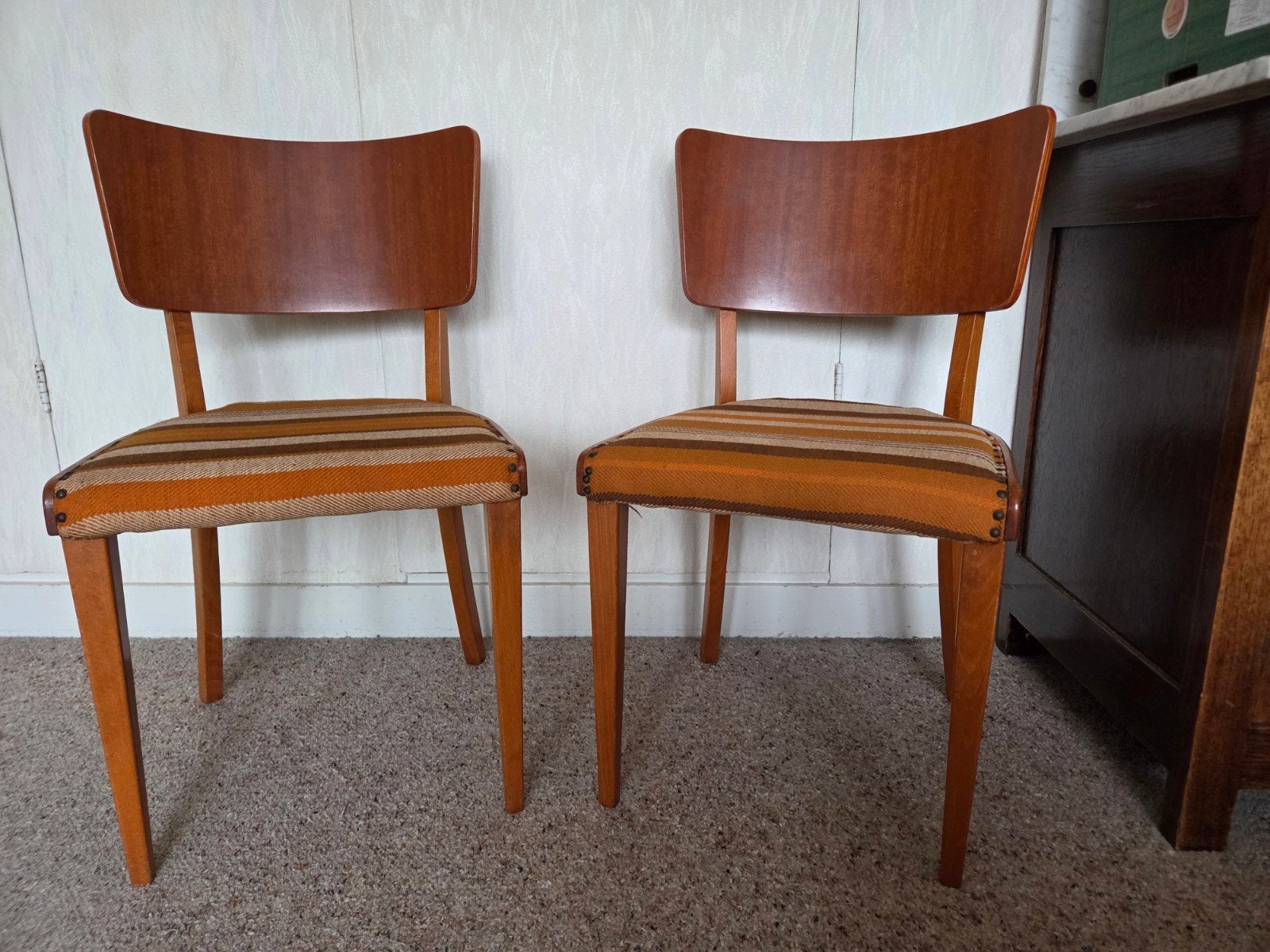 vintage retro stoelen Deens design mid Century, Ophalen, Huis en Inrichting