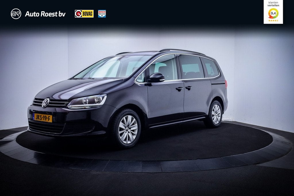 Volkswagen Sharan 1.4TSI Dsg 7Pers COMF. LINE CARPLAY | STOE, Auto's, Volkswagen, Gebruikt, Zwart, 4 cilinders, 150 pk
