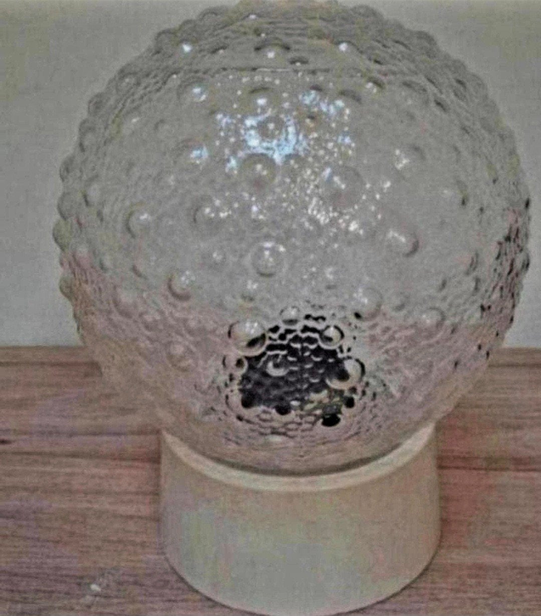 kunststof vintage transparante bollamp., Ophalen of Verzenden, Kunststof