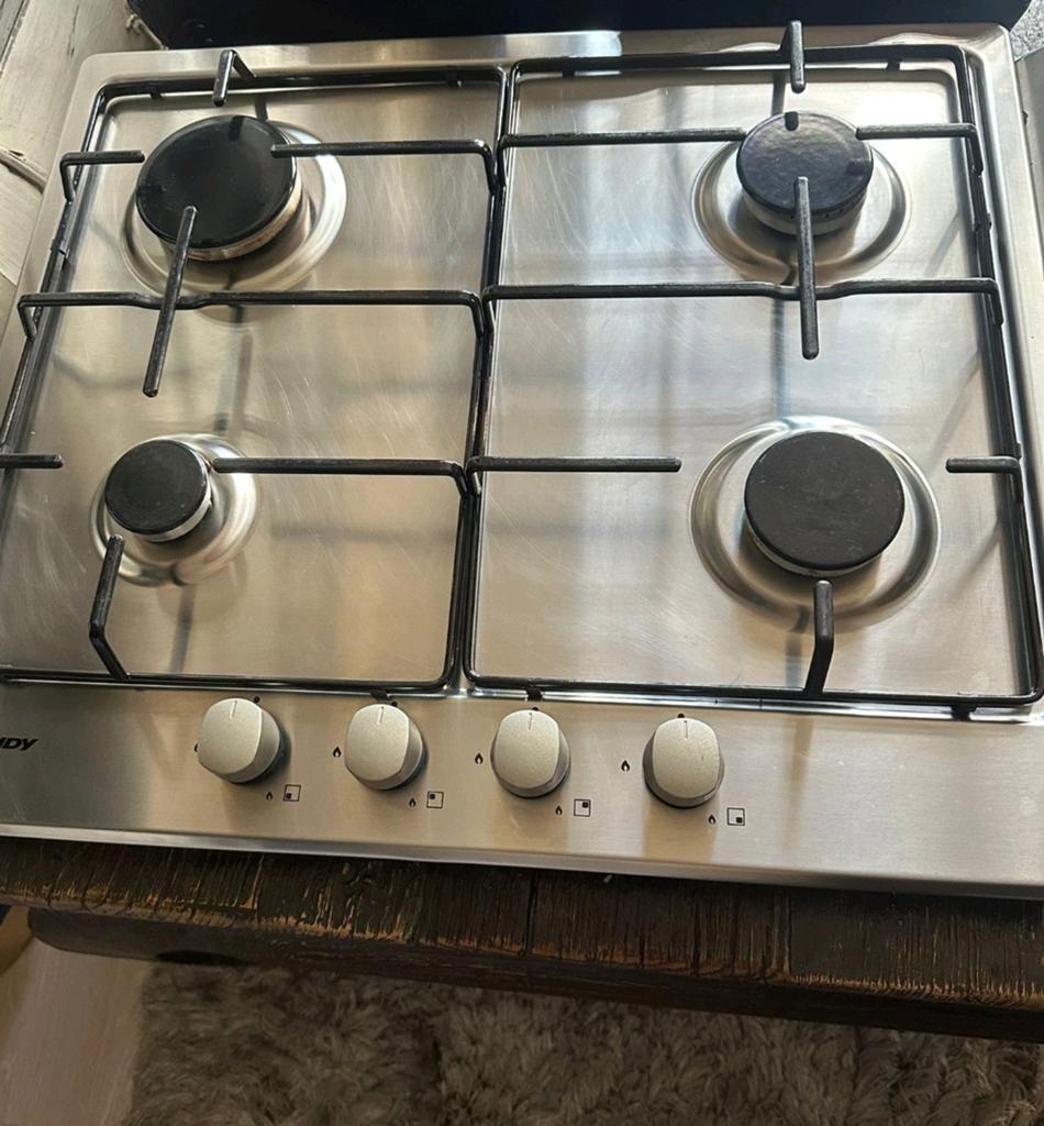 Gaskookplaat, Witgoed en Apparatuur, Kookplaten, Zo goed als nieuw, Inbouw, Gas, 4 kookzones, Ophalen of Verzenden