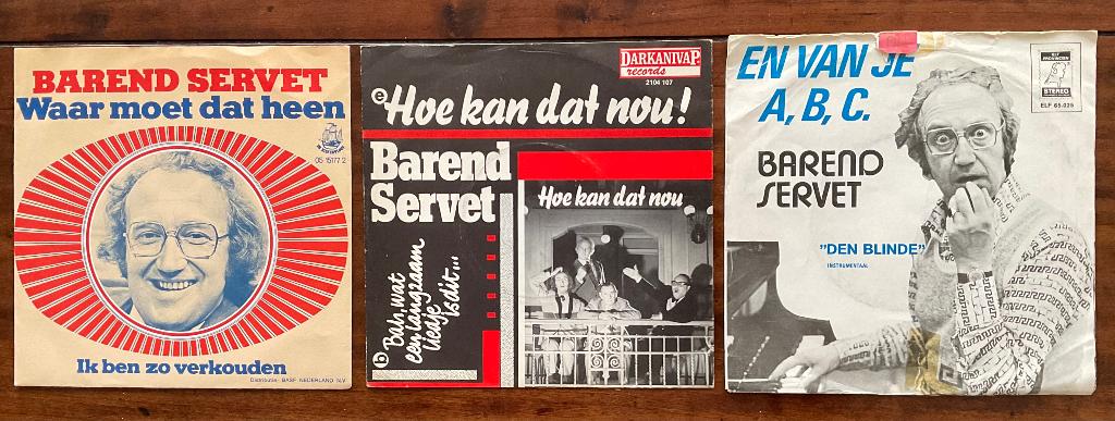 3x single: Barend Servet - Waar moet dat heen + 2, Gebruikt, 7 inch, Single, Ophalen of Verzenden