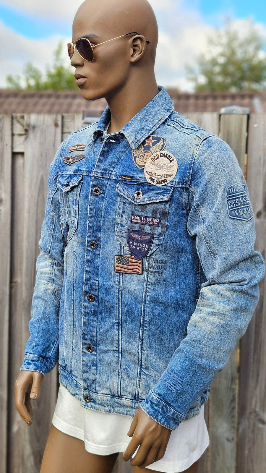 PME Legend Stretch Denim Jacket / spijkerjas maat L, Maat 52/54 (L), Blauw, Ophalen of Verzenden, Zo goed als nieuw
