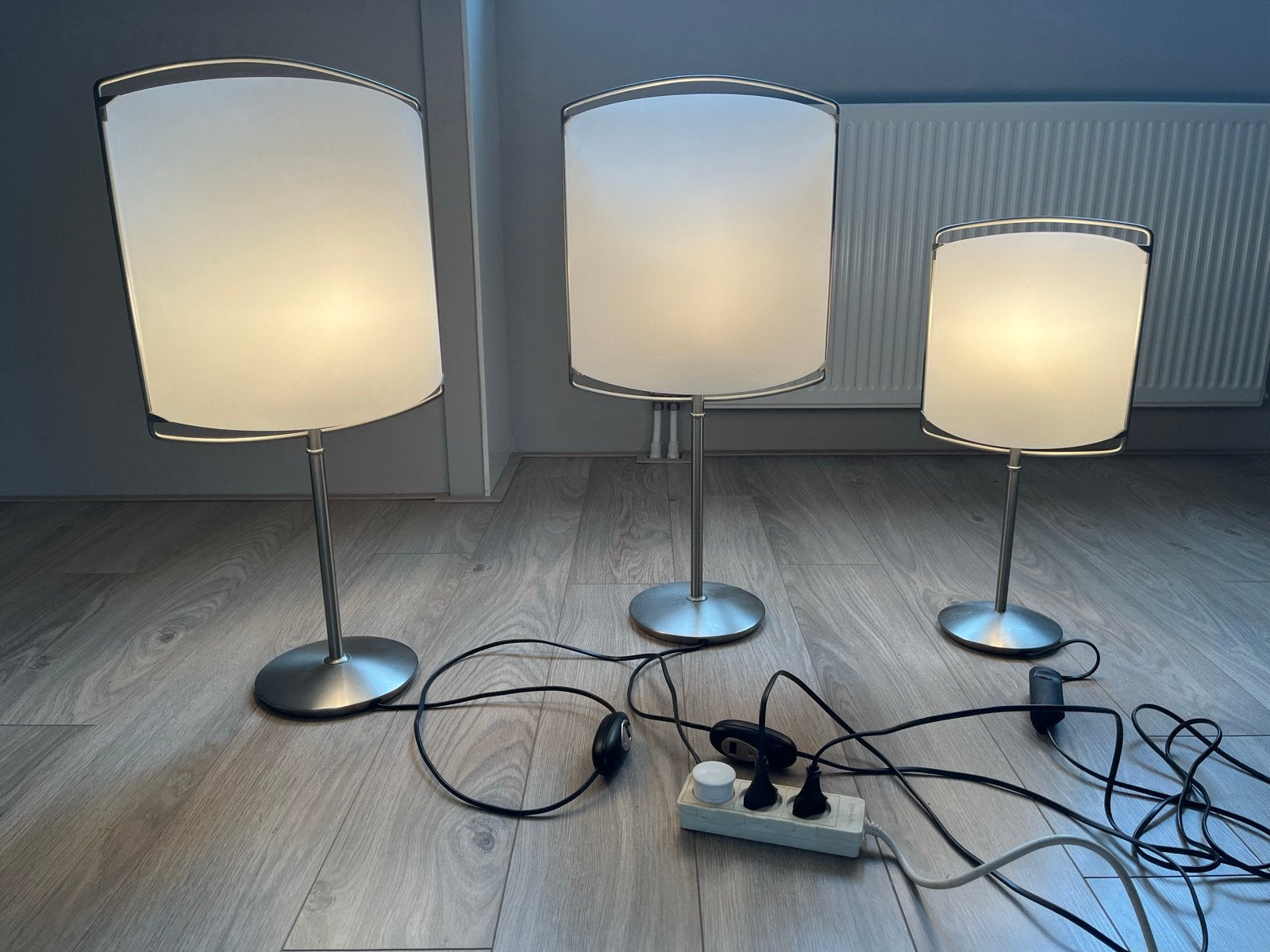 Set van 3 Tre Ci Luce Monna-Lisa tafellampen, dimbaar, Dimbaar, Gebruikt, Overige merken, Wit